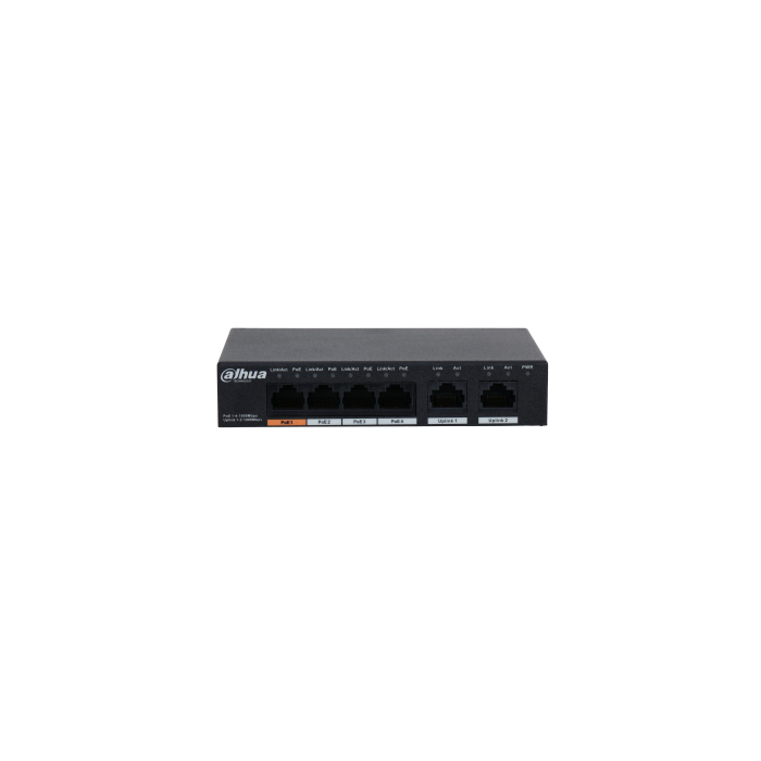 BIZDAHPFS30064GT60-Dahua_PoE_switch_-_PFS3006-4GT-60_4x_1Gbps_PoE_2x_1Gbps_uplink_60W-i296731